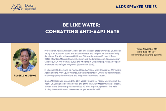 Be Like Water: Combatting Anti-AAPI Hate Poster Graphic